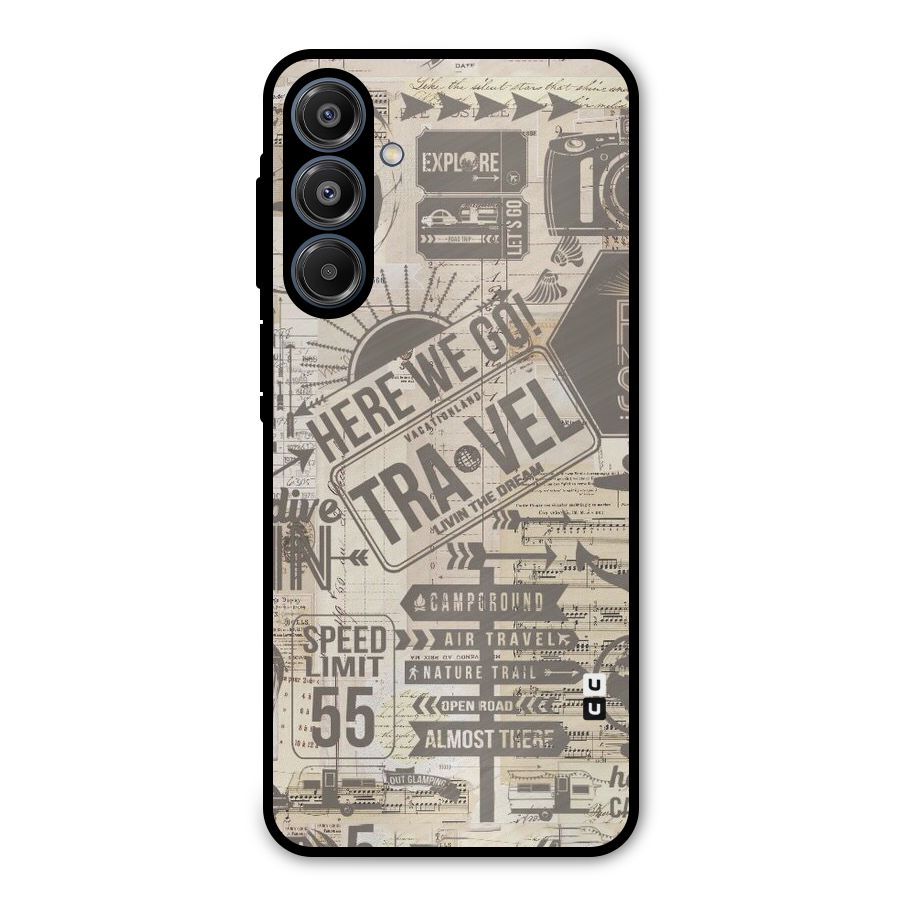 Here We Travel Metal Back Case for Galaxy A16 5G