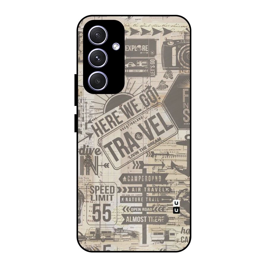 Here We Travel Metal Back Case for Galaxy A54