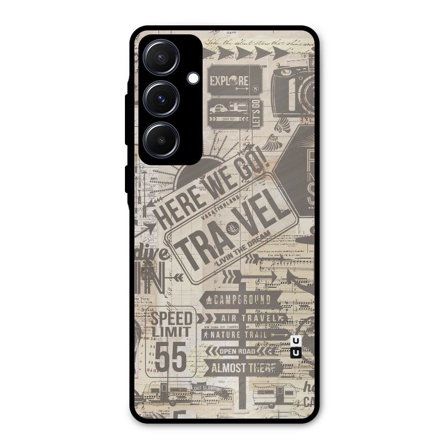 Here We Travel Metal Back Case for Galaxy A55
