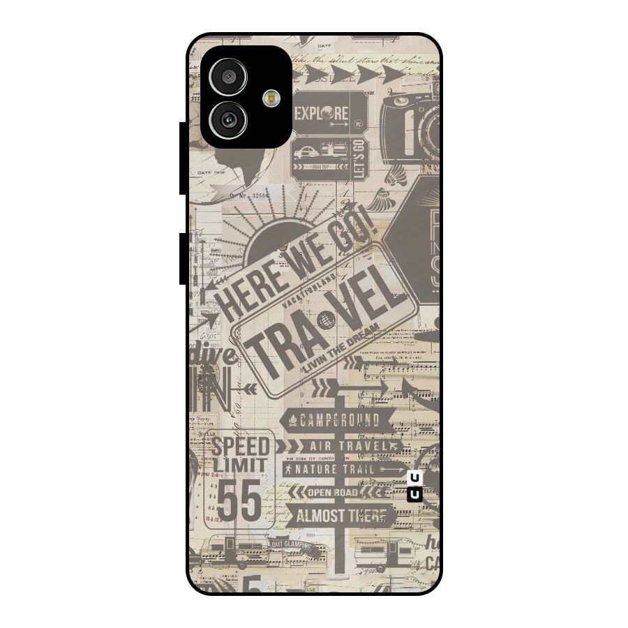 Here We Travel Metal Back Case for Galaxy M13 5G