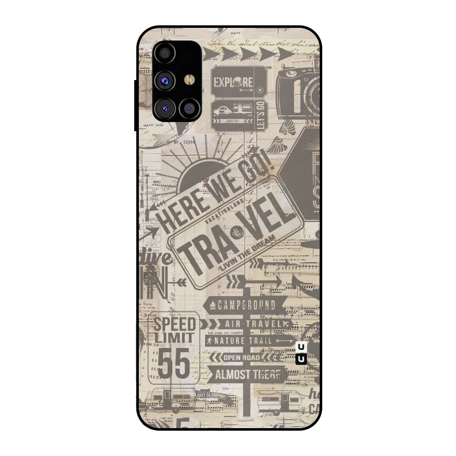 Here We Travel Metal Back Case for Galaxy M31s