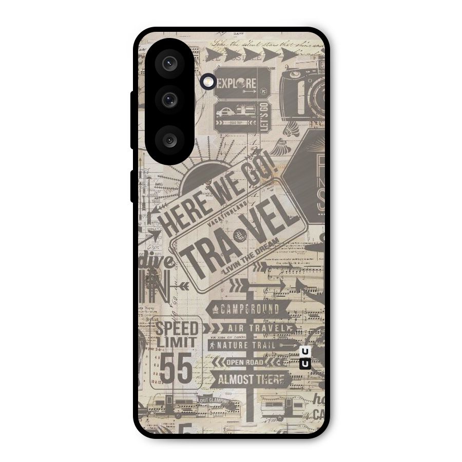 Here We Travel Metal Back Case for Galaxy M56