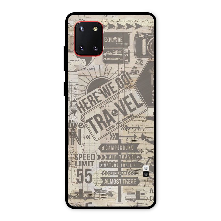 Here We Travel Metal Back Case for Galaxy Note 10 Lite