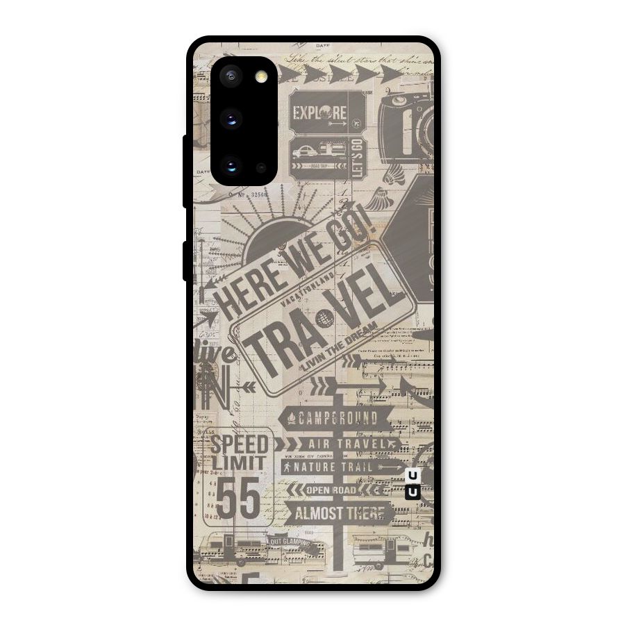 Here We Travel Metal Back Case for Galaxy S20