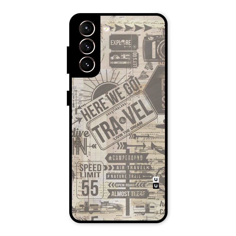 Here We Travel Metal Back Case for Galaxy S21 5G