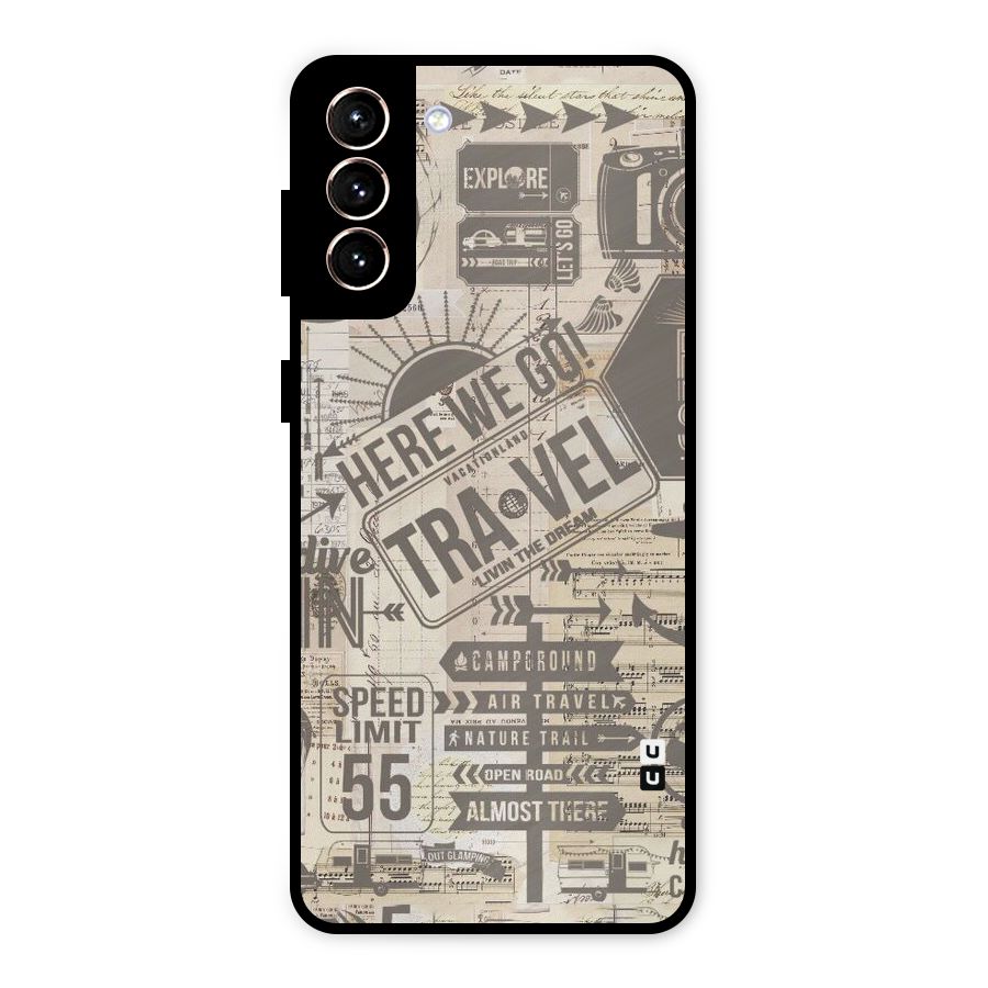 Here We Travel Metal Back Case for Galaxy S21 Plus