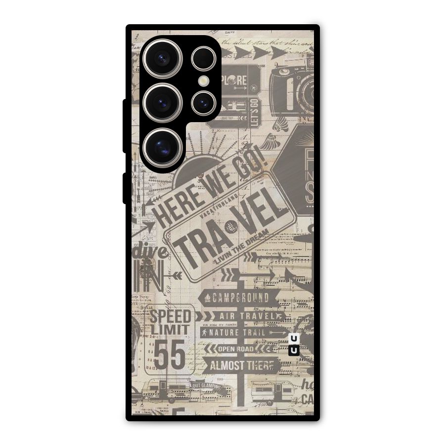 Here We Travel Metal Back Case for Galaxy S24 Ultra