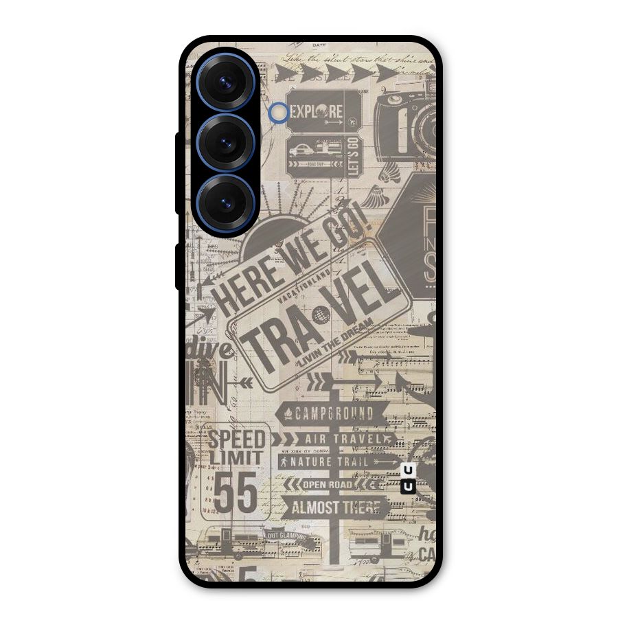 Here We Travel Metal Back Case for Galaxy S25