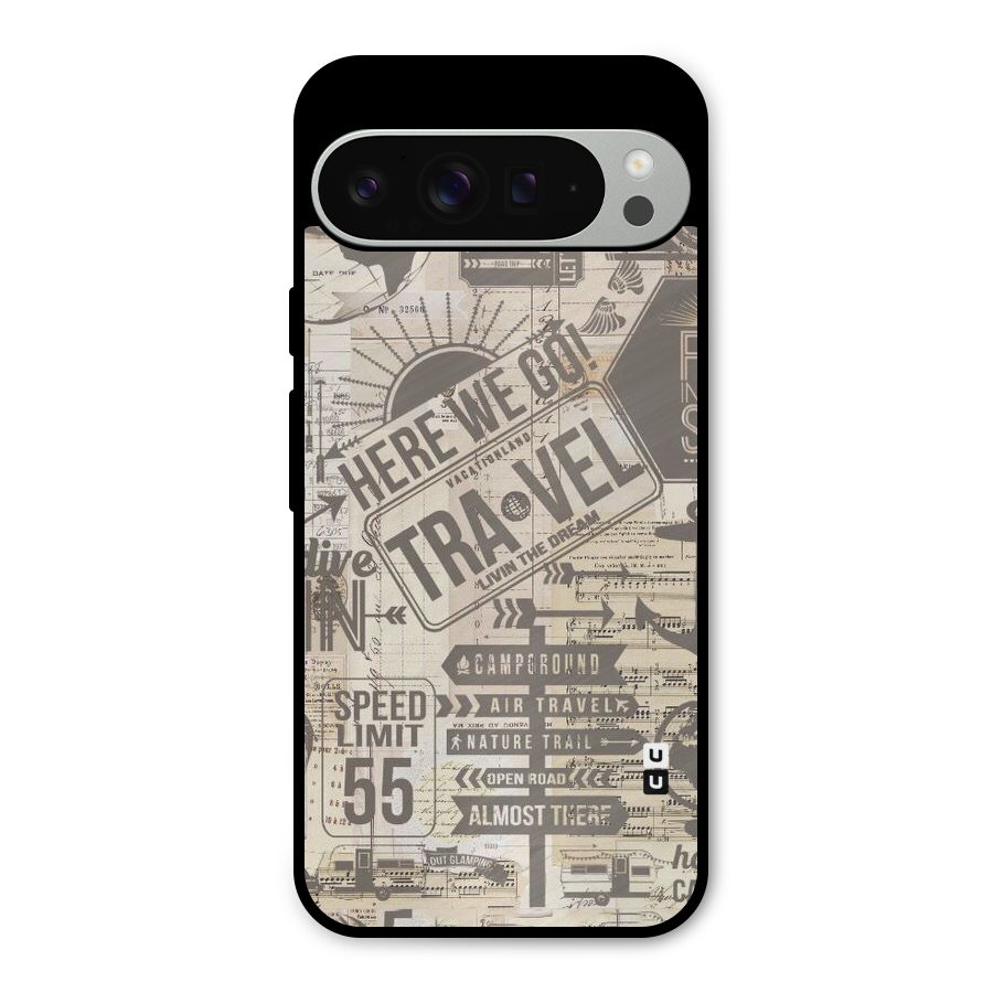 Here We Travel Metal Back Case for Google Pixel 9 Pro XL