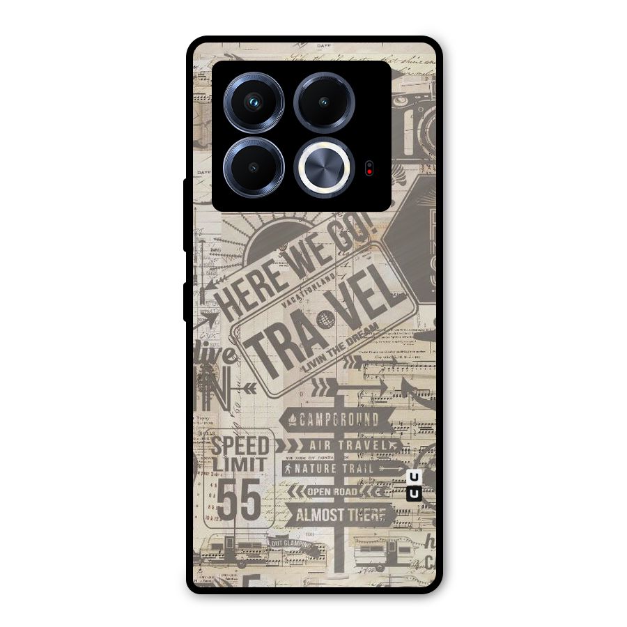 Here We Travel Metal Back Case for Infinix Note 40 5G