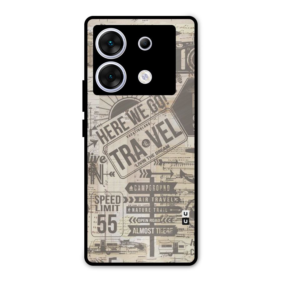 Here We Travel Metal Back Case for Infinix Zero 30 5G