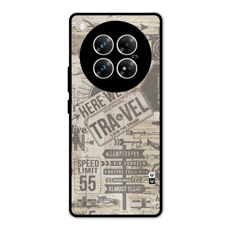 Here We Travel Metal Back Case for Infinix Zero 40 5G