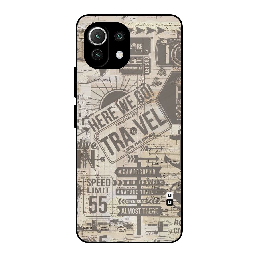 Here We Travel Metal Back Case for Mi 11 Lite NE 5G