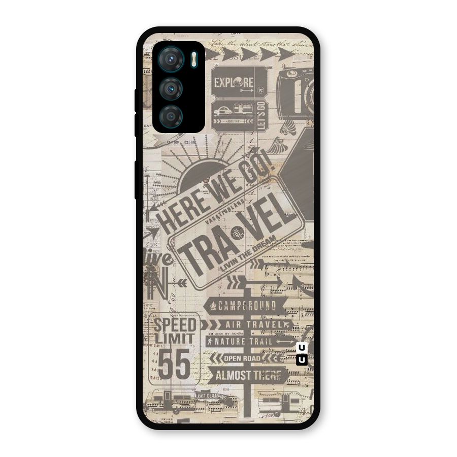 Here We Travel Metal Back Case for Moto G42