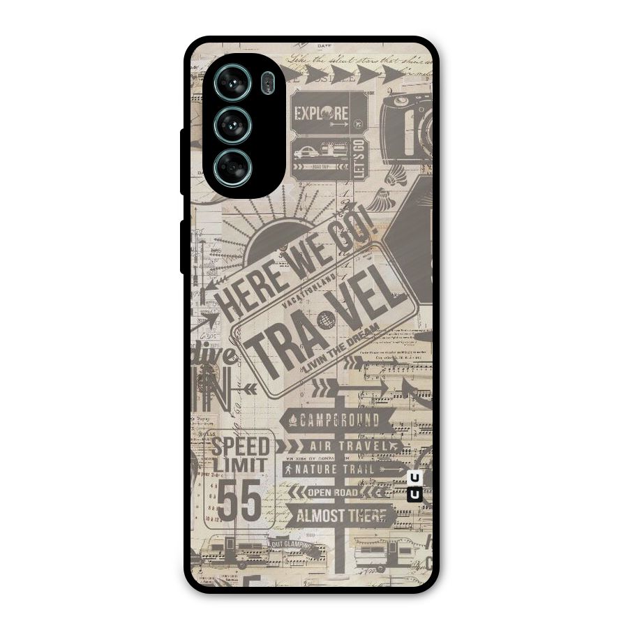 Here We Travel Metal Back Case for Moto G62