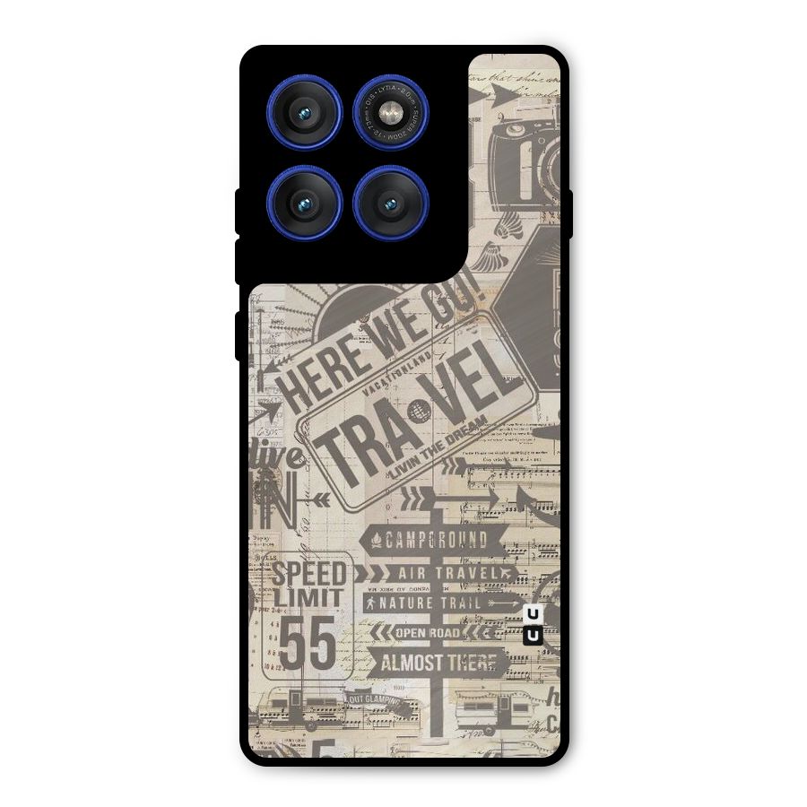 Here We Travel Metal Back Case for Motorola Edge 60 Pro