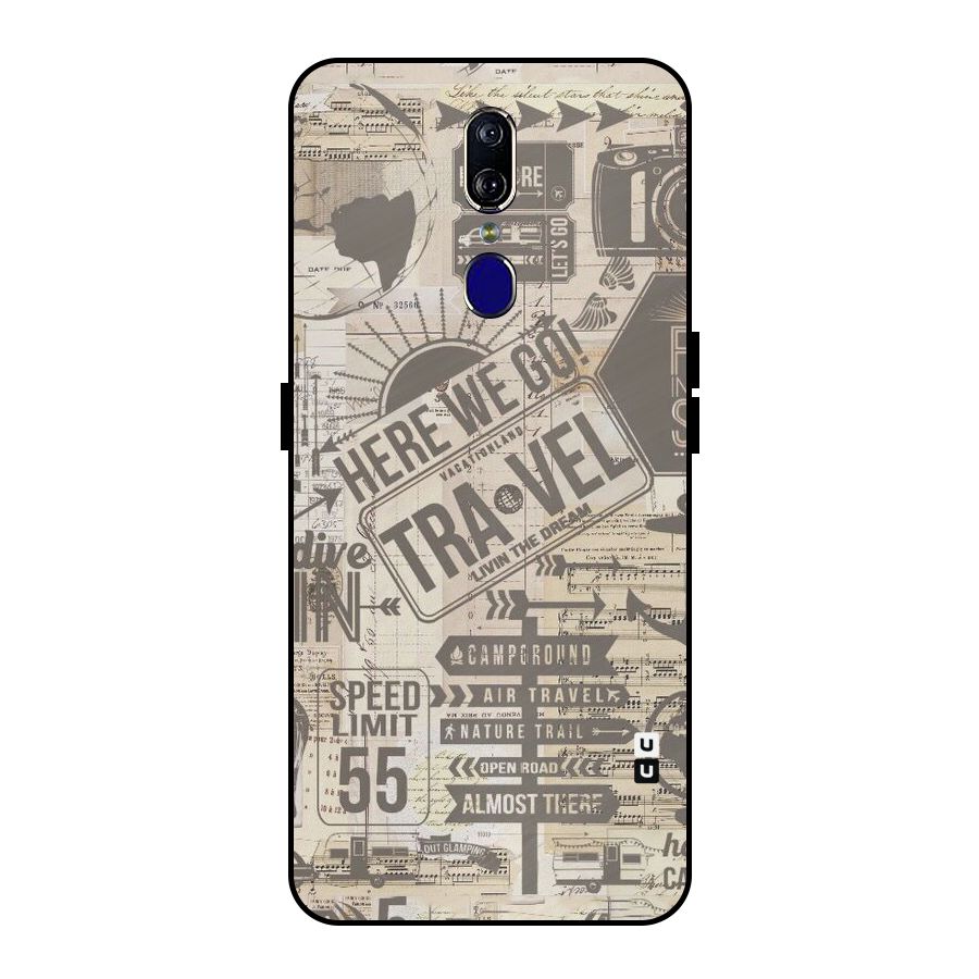 Here We Travel Metal Back Case for Oppo F11