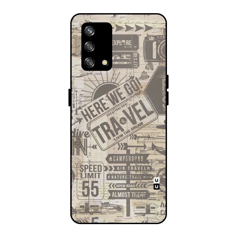 Here We Travel Metal Back Case for Oppo F19