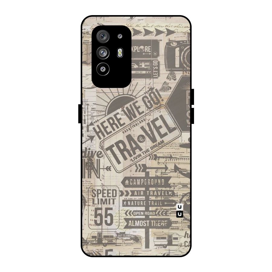 Here We Travel Metal Back Case for Oppo F19 Pro Plus 5G