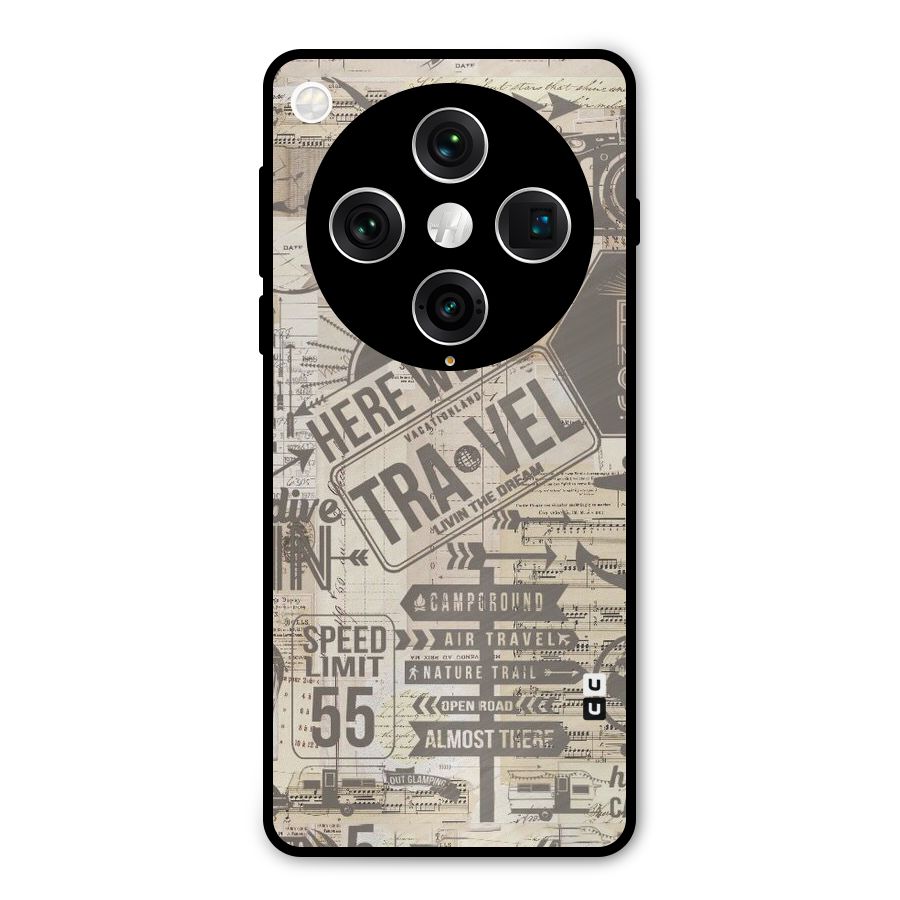 Here We Travel Metal Back Case for Oppo Find X8 Pro