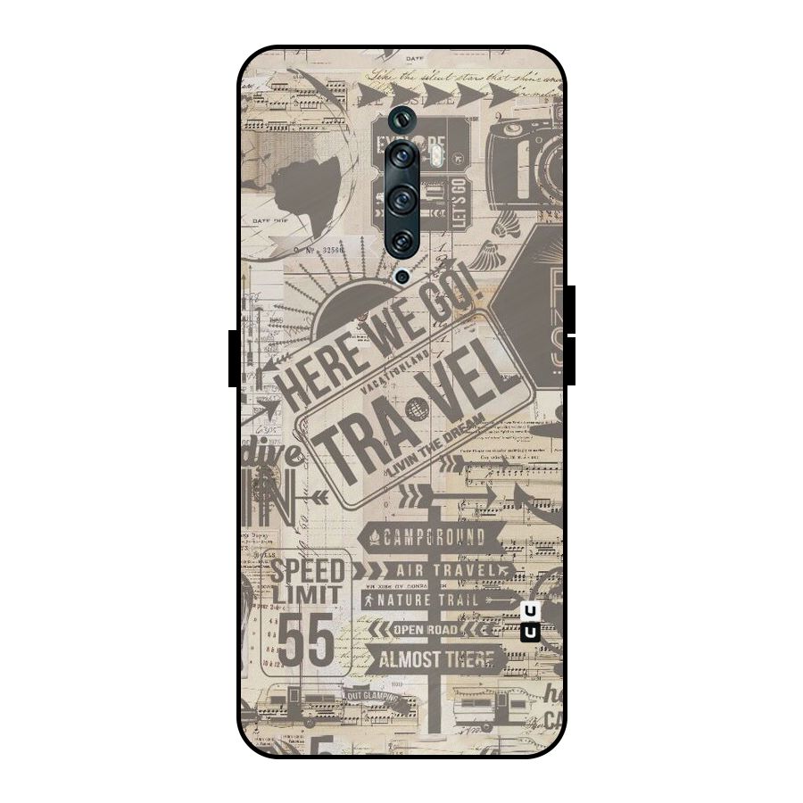 Here We Travel Metal Back Case for Oppo Reno2 F