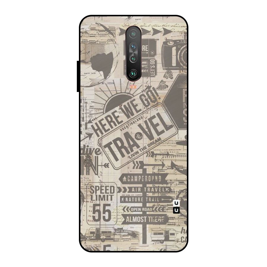 Here We Travel Metal Back Case for Poco X2