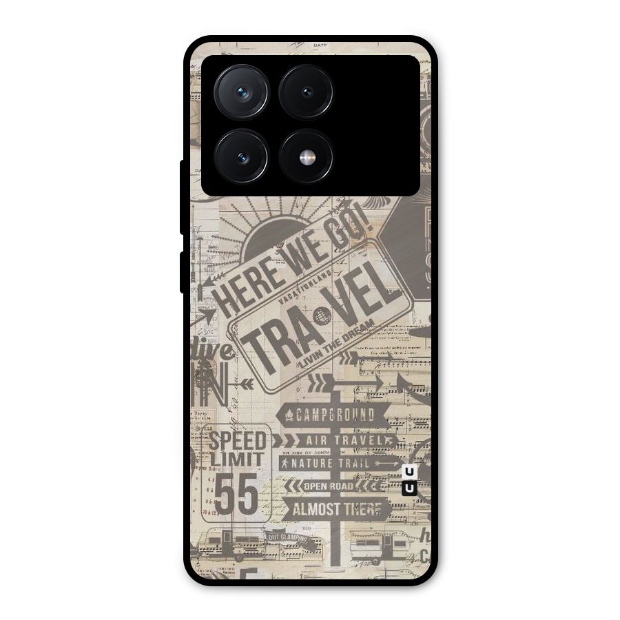 Here We Travel Metal Back Case for Poco X6 Pro