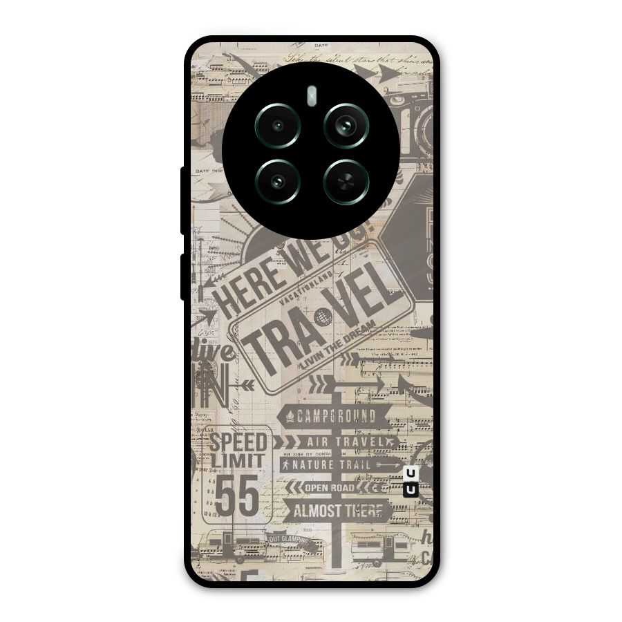 Here We Travel Metal Back Case for Realme 12 Pro Plus