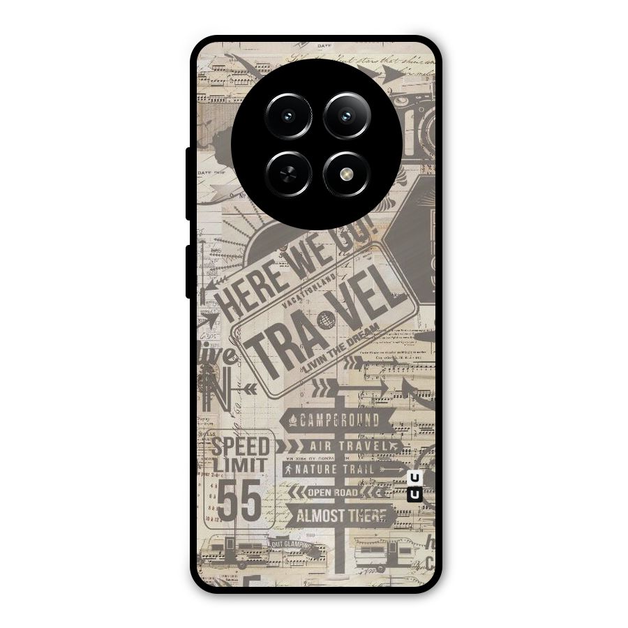 Here We Travel Metal Back Case for Realme 13