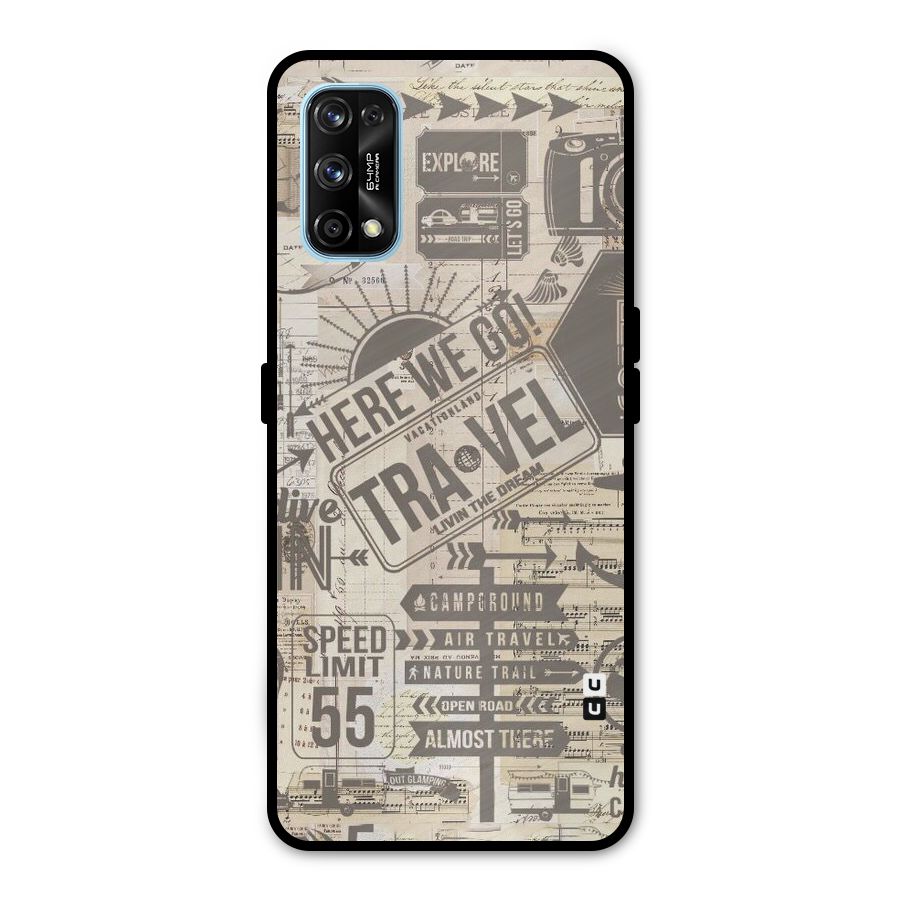 Here We Travel Metal Back Case for Realme 7 Pro