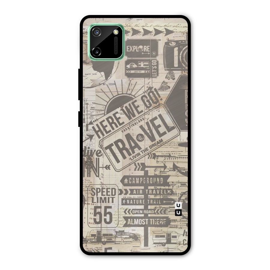 Here We Travel Metal Back Case for Realme C11