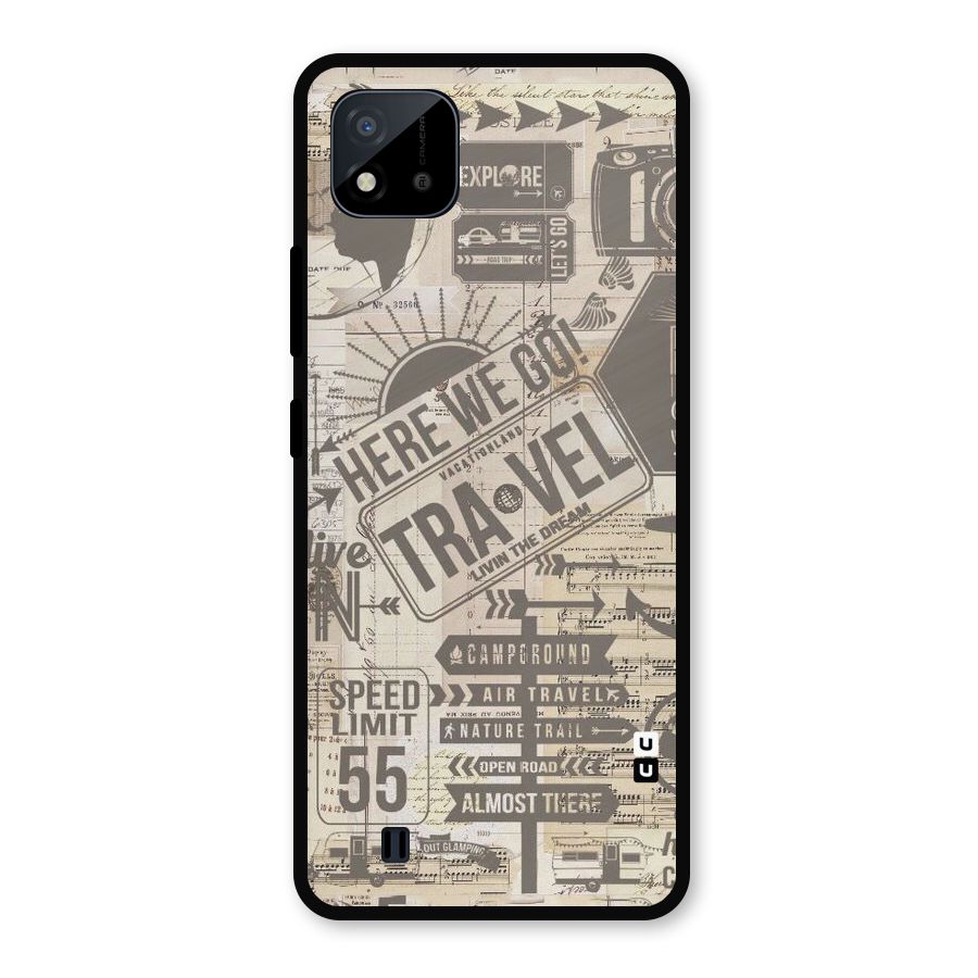 Here We Travel Metal Back Case for Realme C11 2021