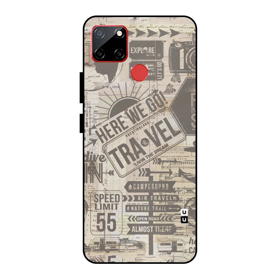 Here We Travel Metal Back Case for Realme C12