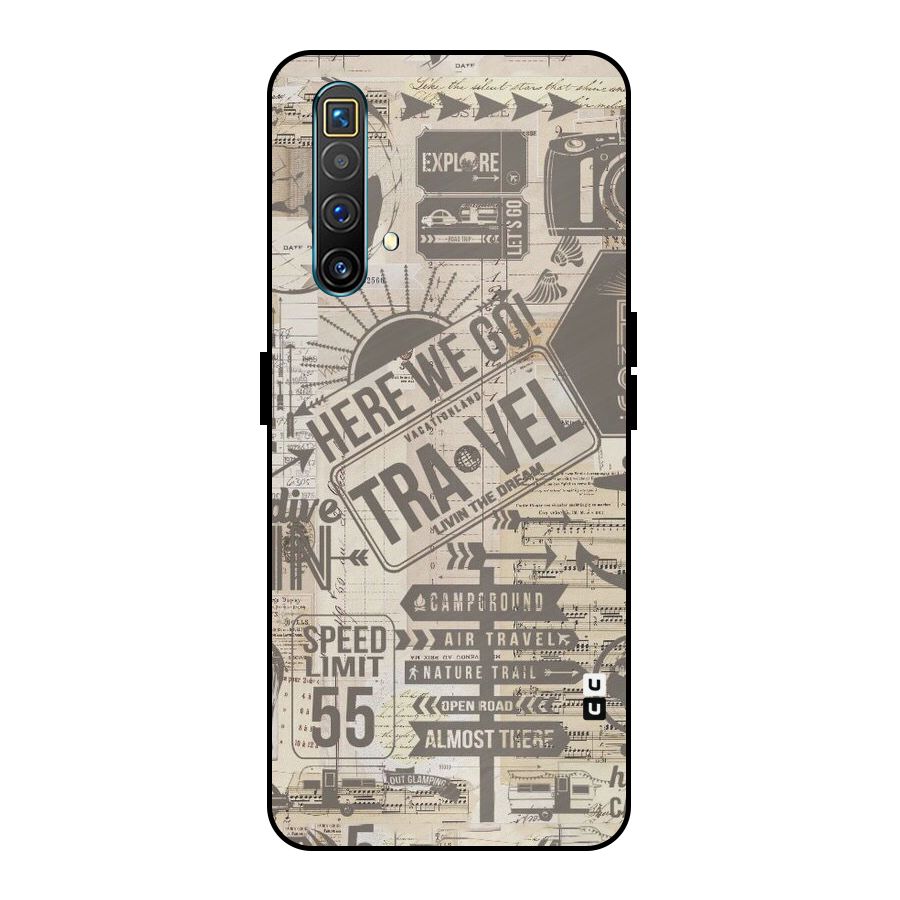 Here We Travel Metal Back Case for Realme X3