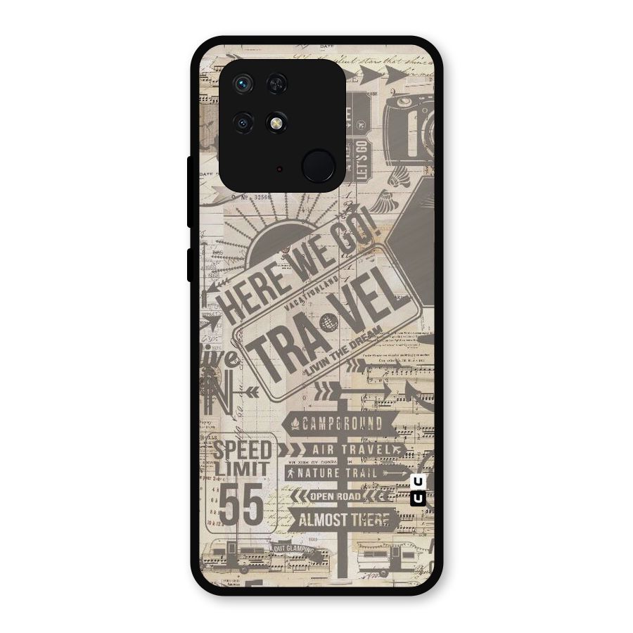 Here We Travel Metal Back Case for Redmi 10