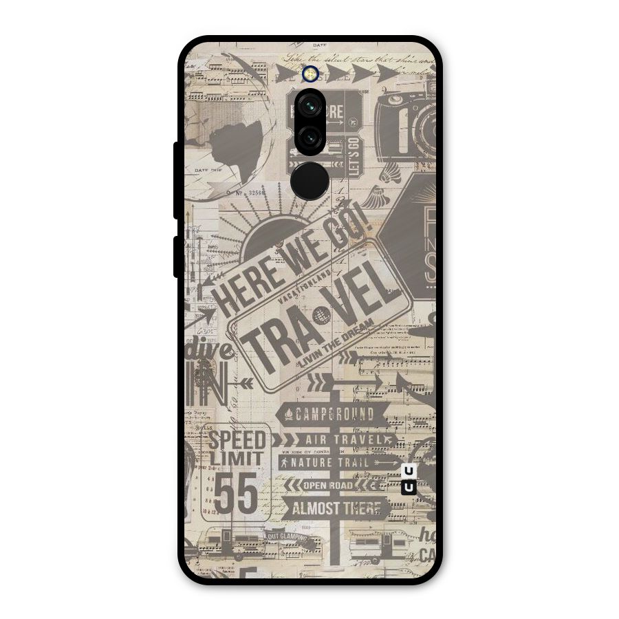 Here We Travel Metal Back Case for Redmi 8