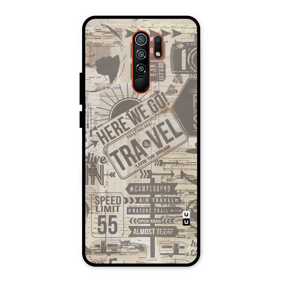 Here We Travel Metal Back Case for Redmi 9 Prime