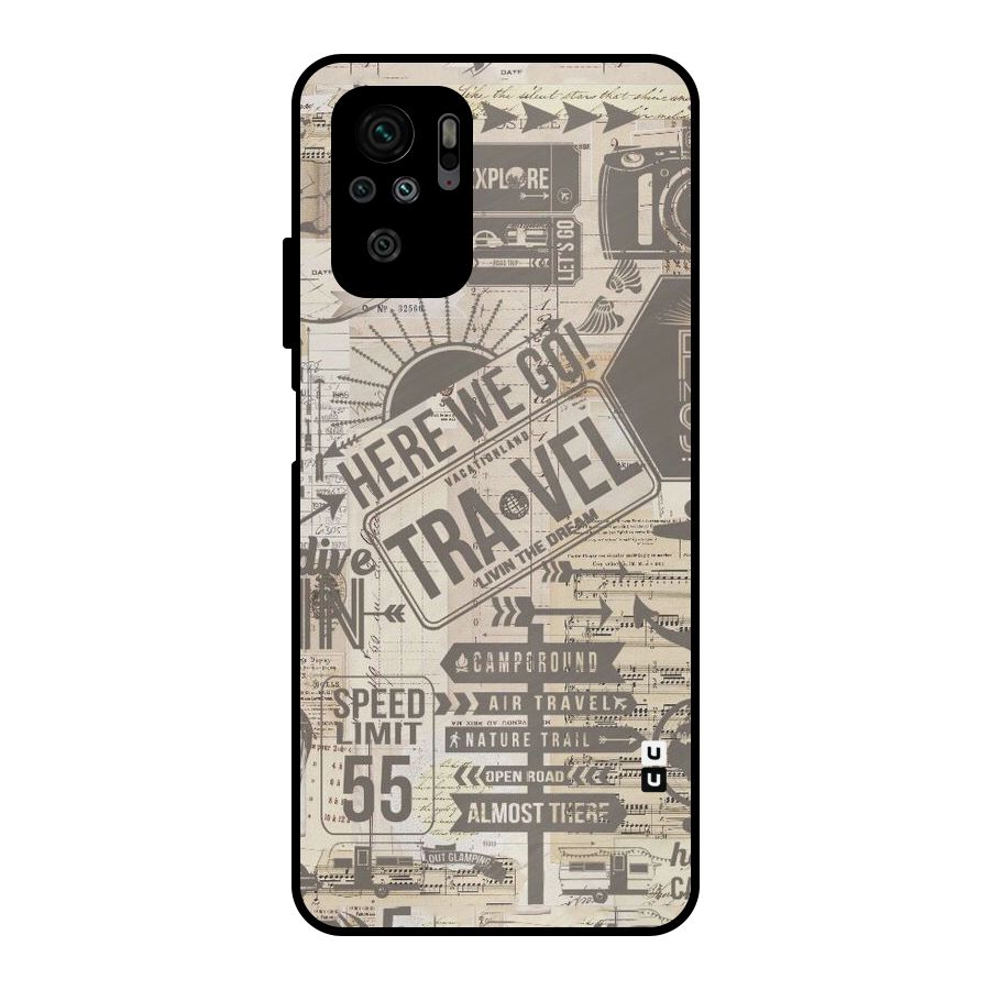 Here We Travel Metal Back Case for Redmi Note 10S