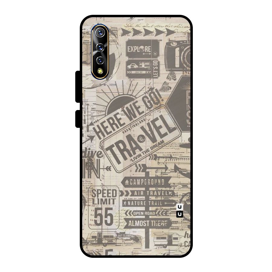 Here We Travel Metal Back Case for Vivo S1