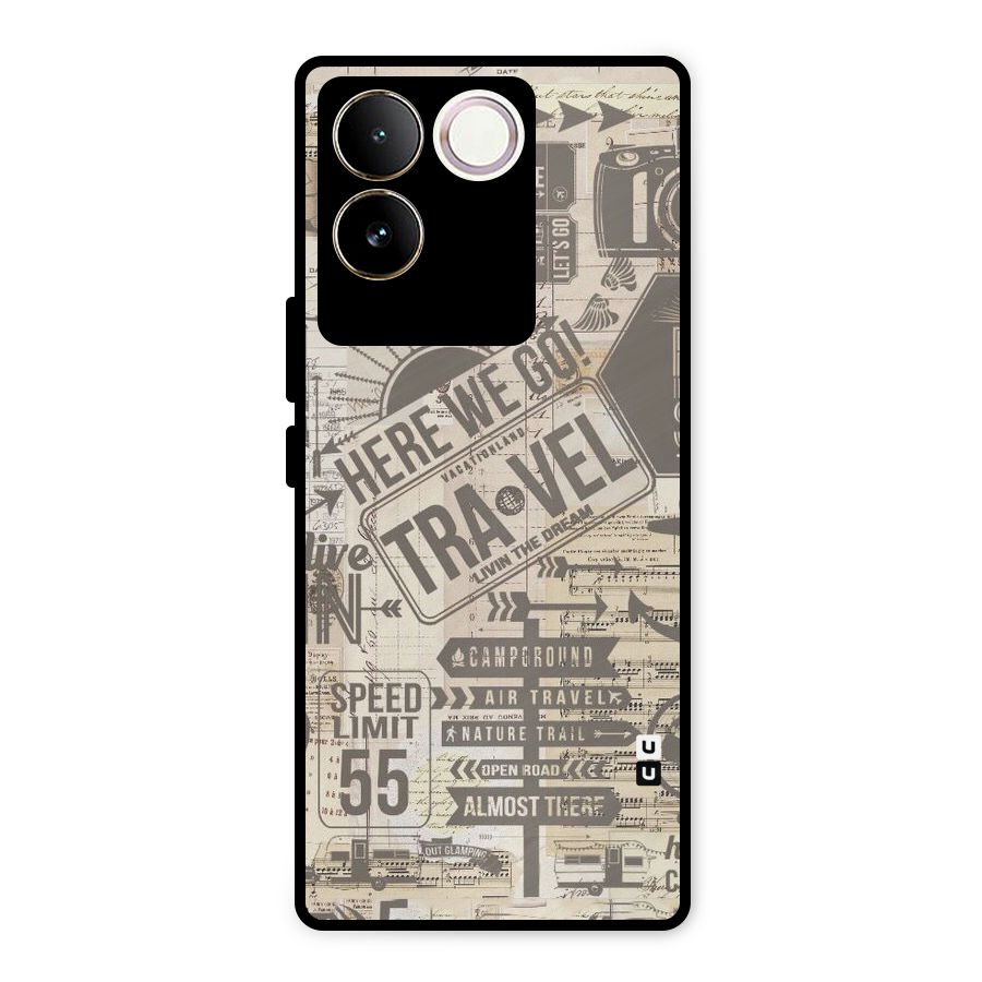 Here We Travel Metal Back Case for Vivo T2 Pro