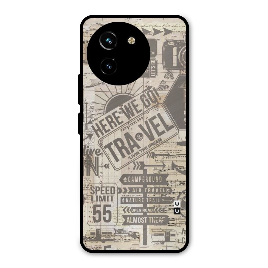 Here We Travel Metal Back Case for Vivo T3x