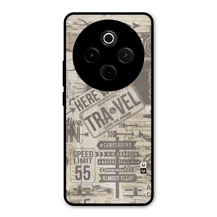 Here We Travel Metal Back Case for Vivo T4