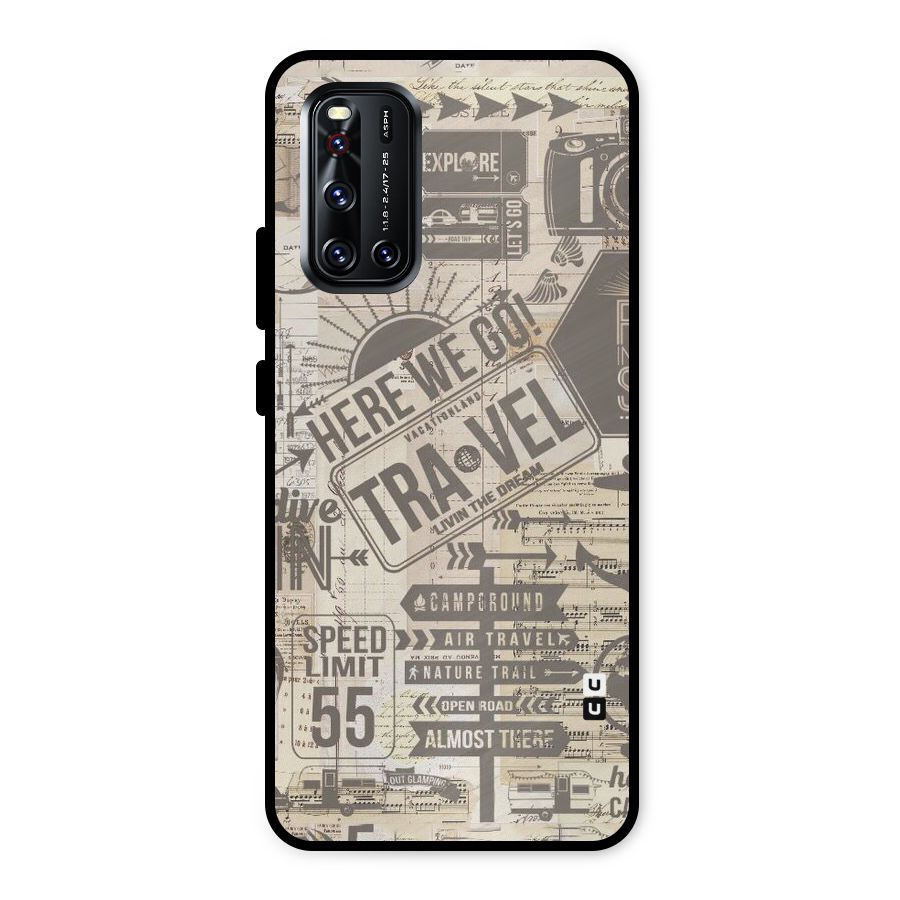 Here We Travel Metal Back Case for Vivo V19