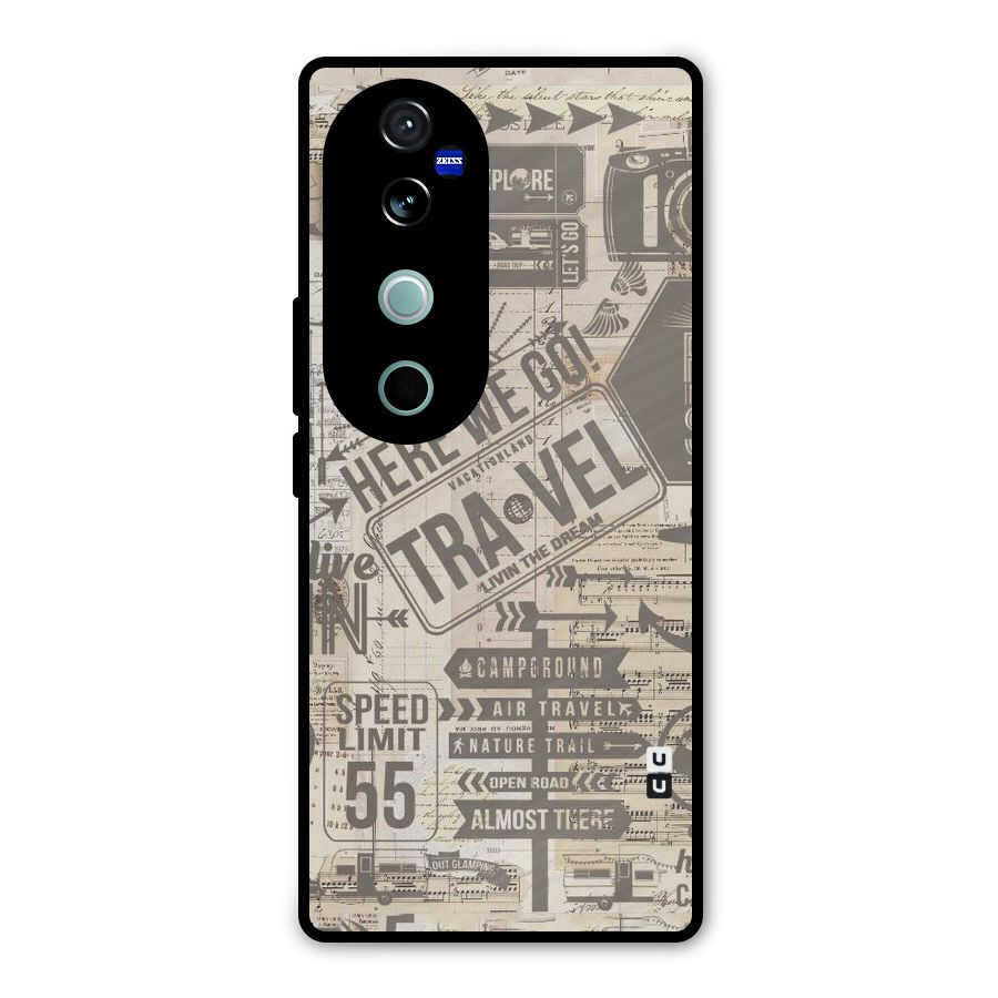 Here We Travel Metal Back Case for Vivo V40