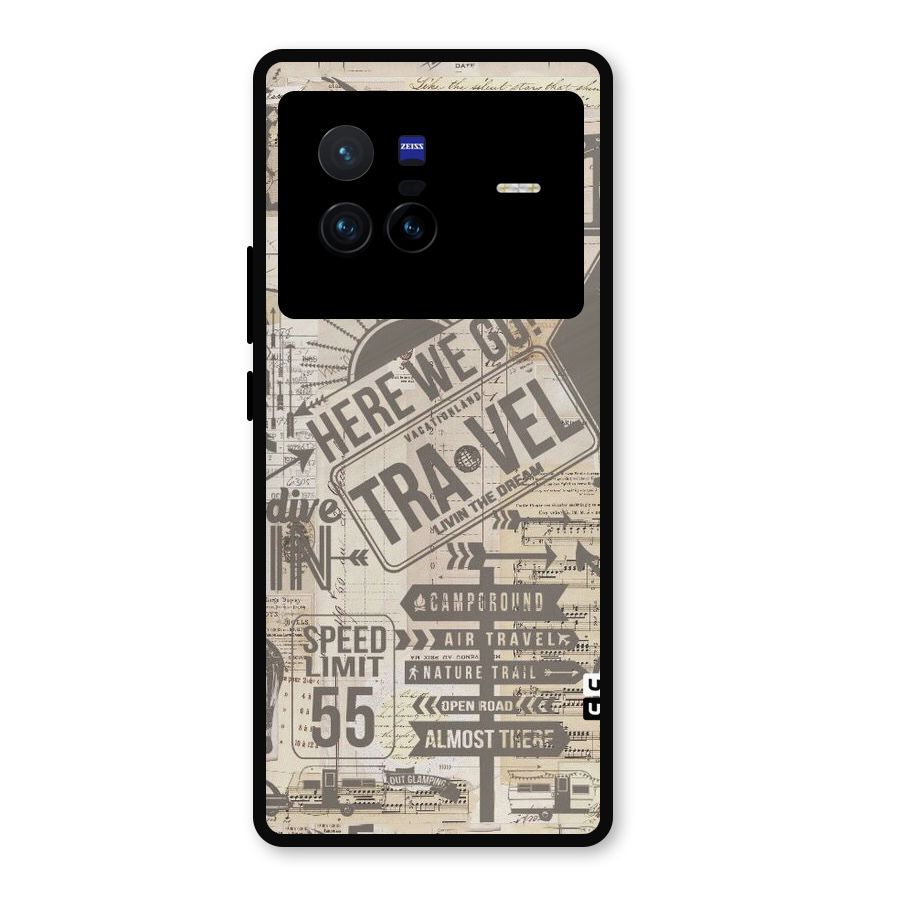 Here We Travel Metal Back Case for Vivo X80