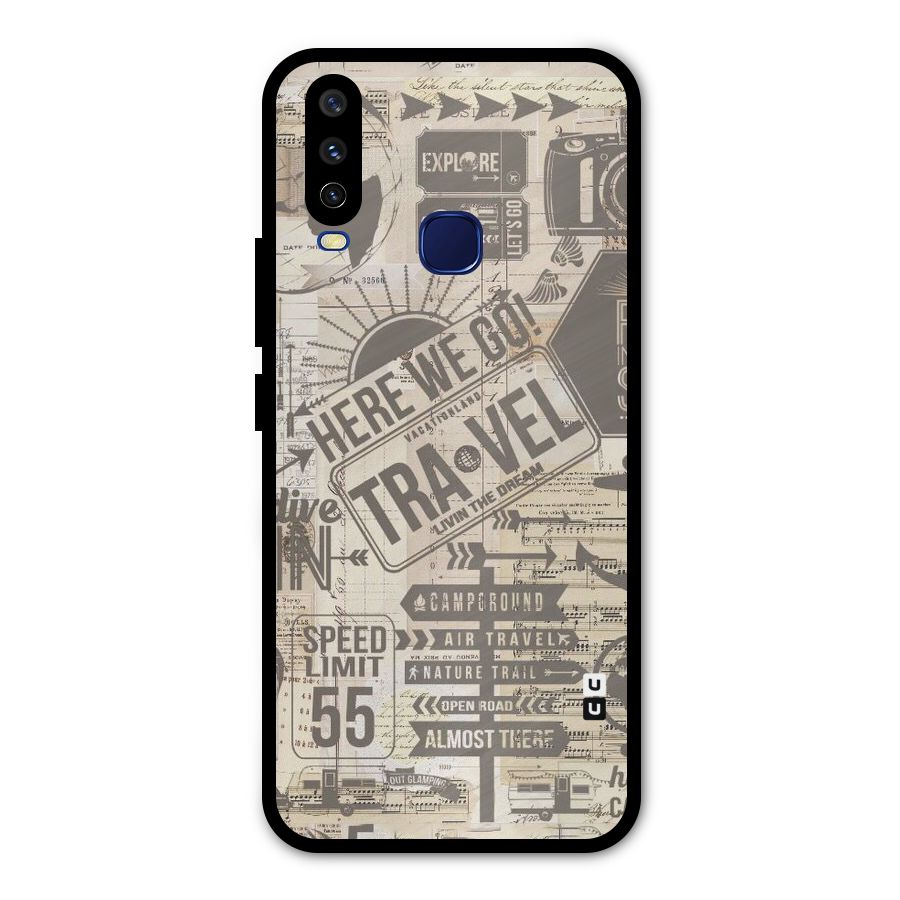 Here We Travel Metal Back Case for Vivo Y12