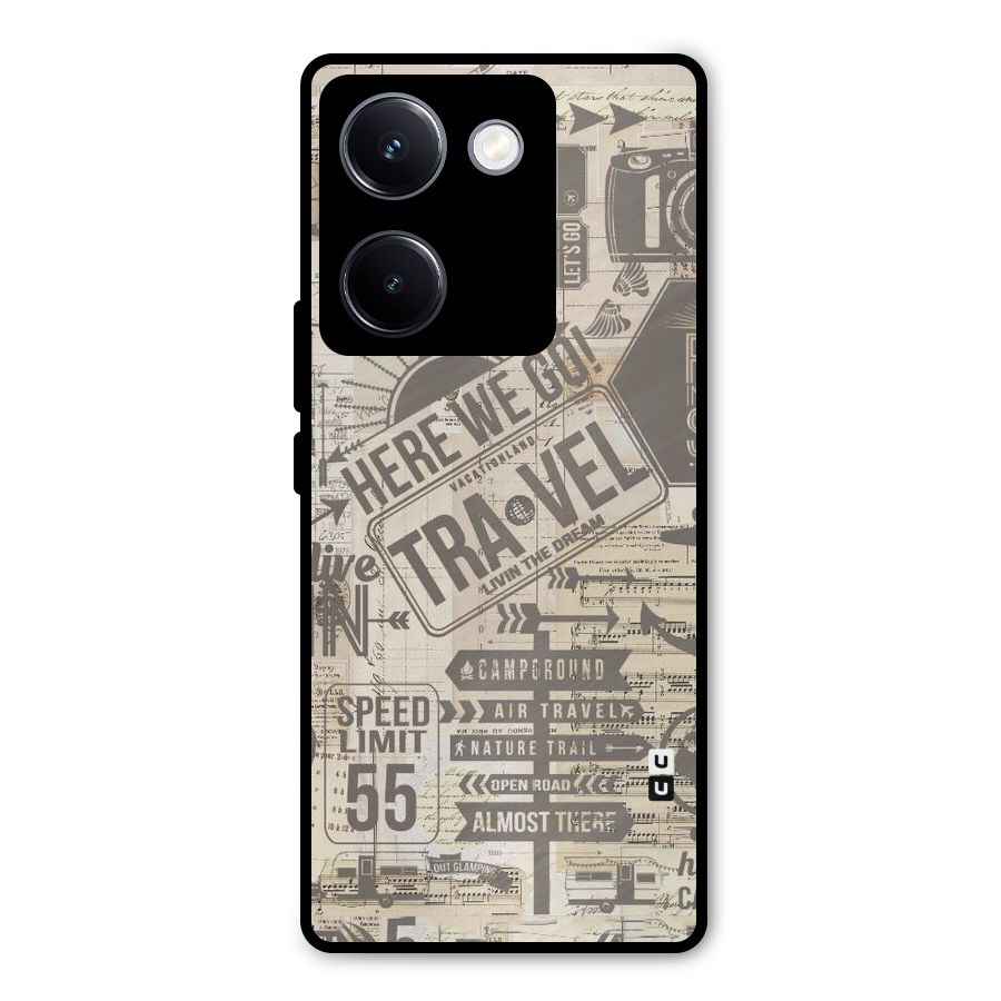 Here We Travel Metal Back Case for Vivo Y300 Plus