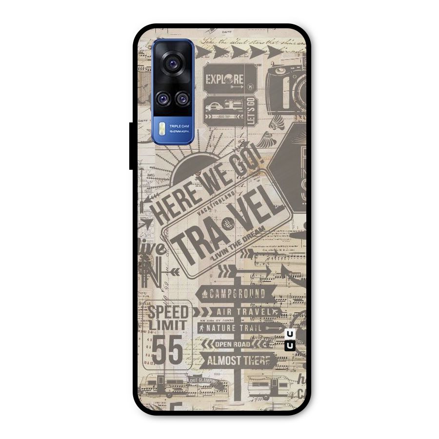 Here We Travel Metal Back Case for Vivo Y31