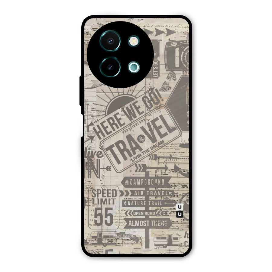 Here We Travel Metal Back Case for Vivo Y58