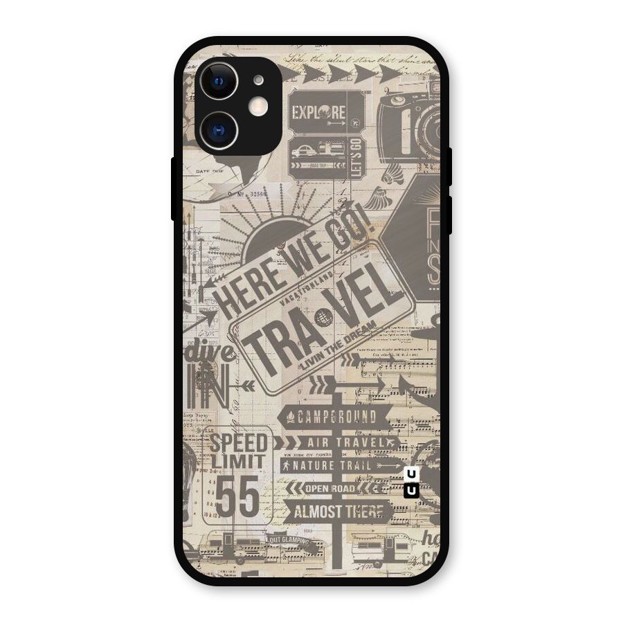 Here We Travel Metal Back Case for iPhone 11